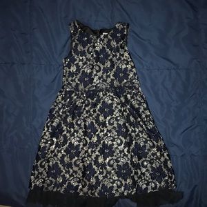Navy/Black/Silver Dress
